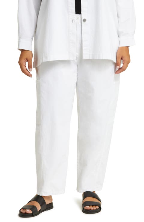 Stretch Organic Cotton & Hemp Ankle Lantern Cargo Pants (Plus)