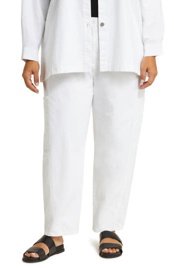 EILEEN FISHER EILEEN FISHER STRETCH ORGANIC COTTON & HEMP ANKLE LANTERN CARGO PANTS