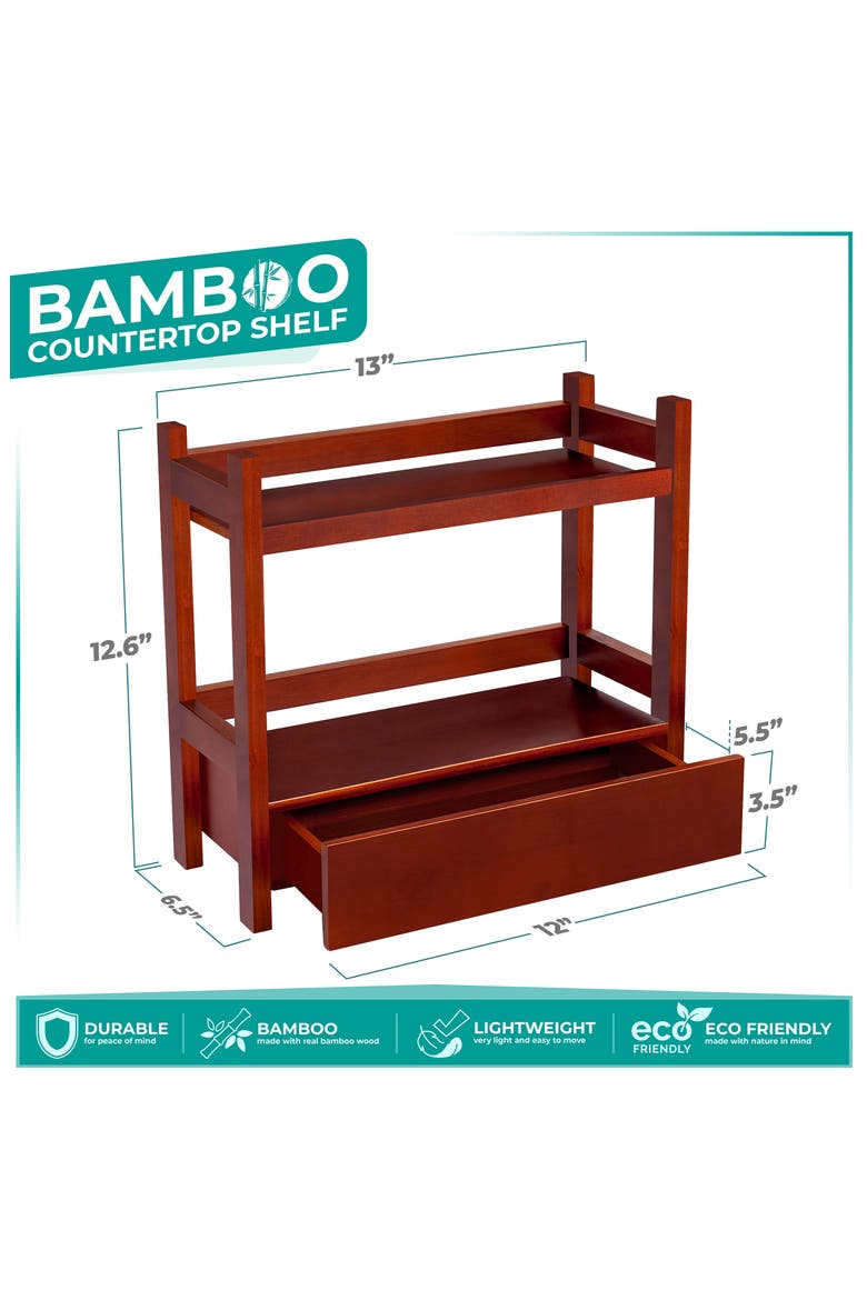 2-TIER BAMBOO COUNTER O, Alternate, color, BROWN