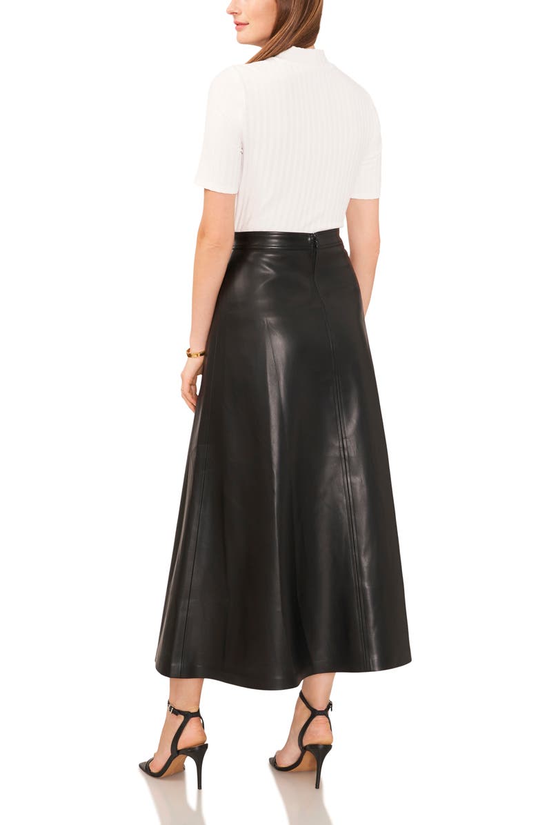 Faux Leather A-Line Skirt