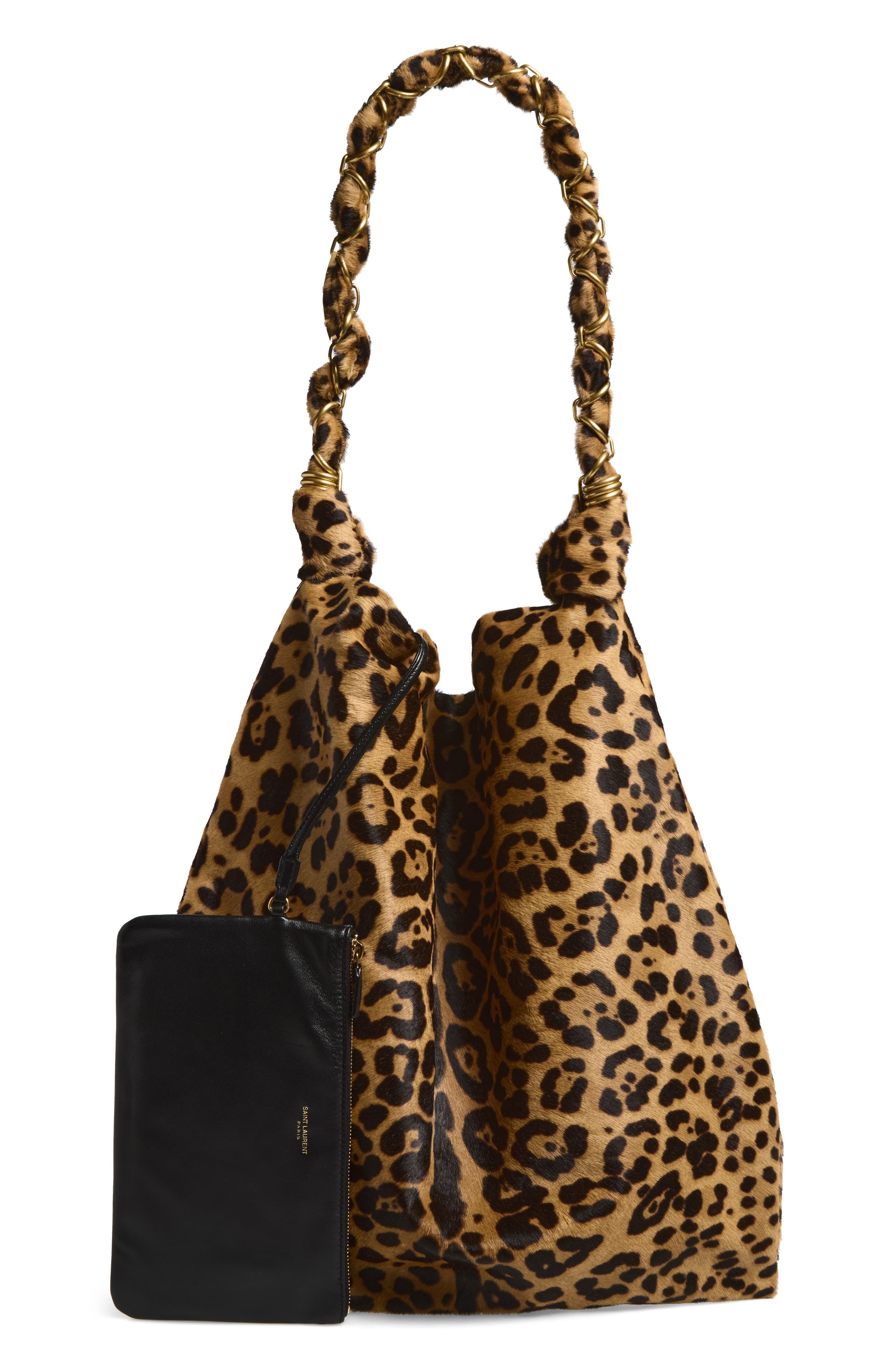 Medium Amalia Genuine Calf Hair Shoulder Bag, Alternate, color, NATUREL