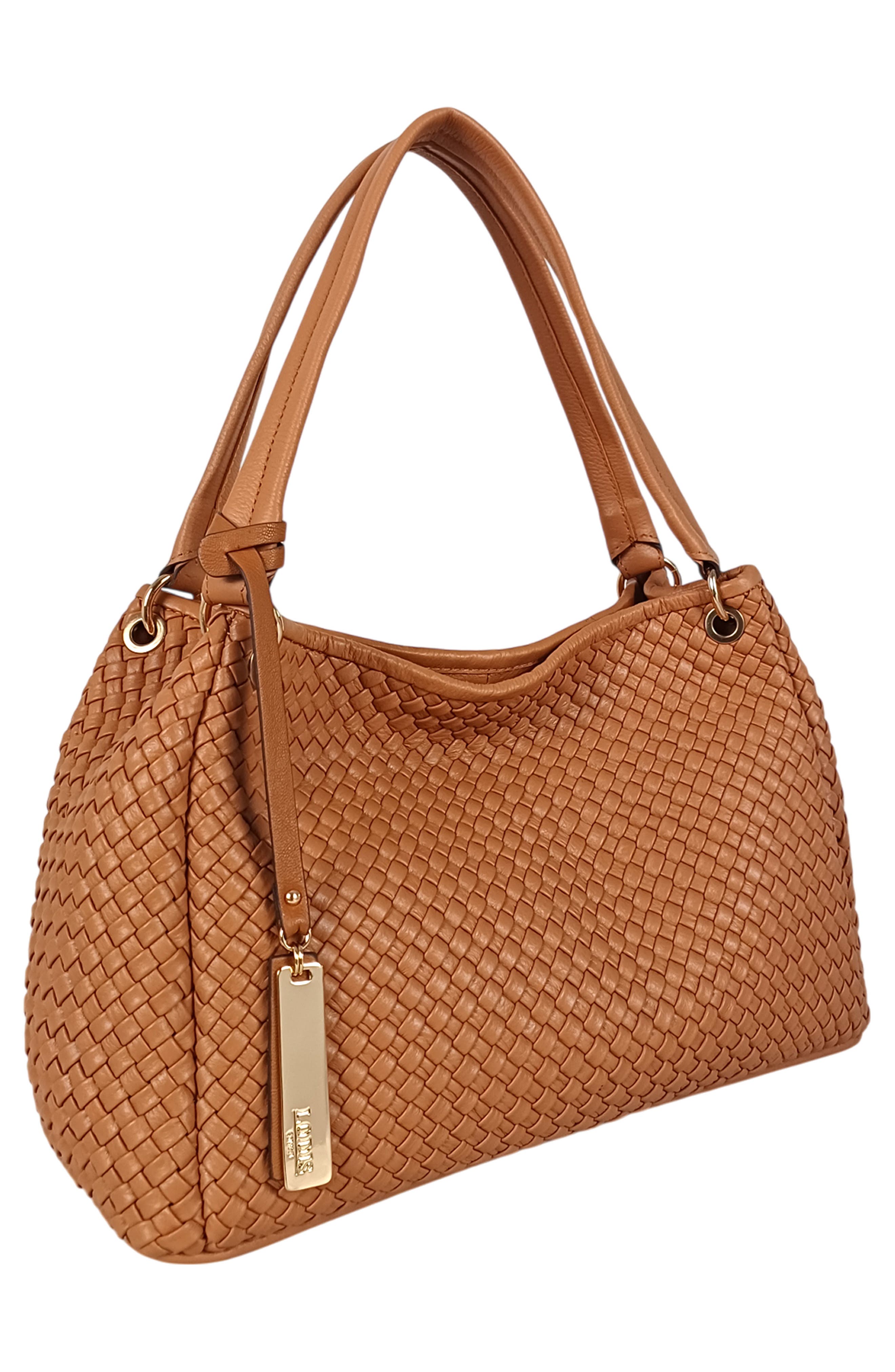 LODIS Audrey Woven Shoulder Bag, Alternate, color, Saddle