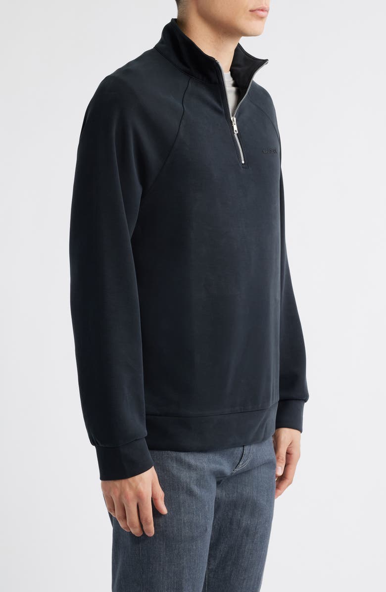 Mavi Jeans Half Zip Sweatshirt, Alternate, color, Jet Black