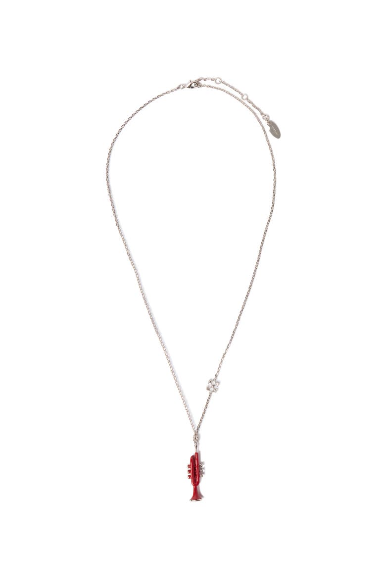 Men's Enameled Trumpet Pendant Chain Necklace, Main, color, Multicolor