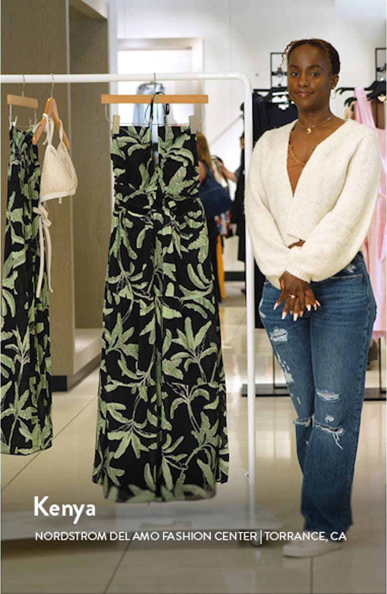 Palm Paradise Keyhole Halter Neck Cotton Cover-Up Dress, sales video thumbnail