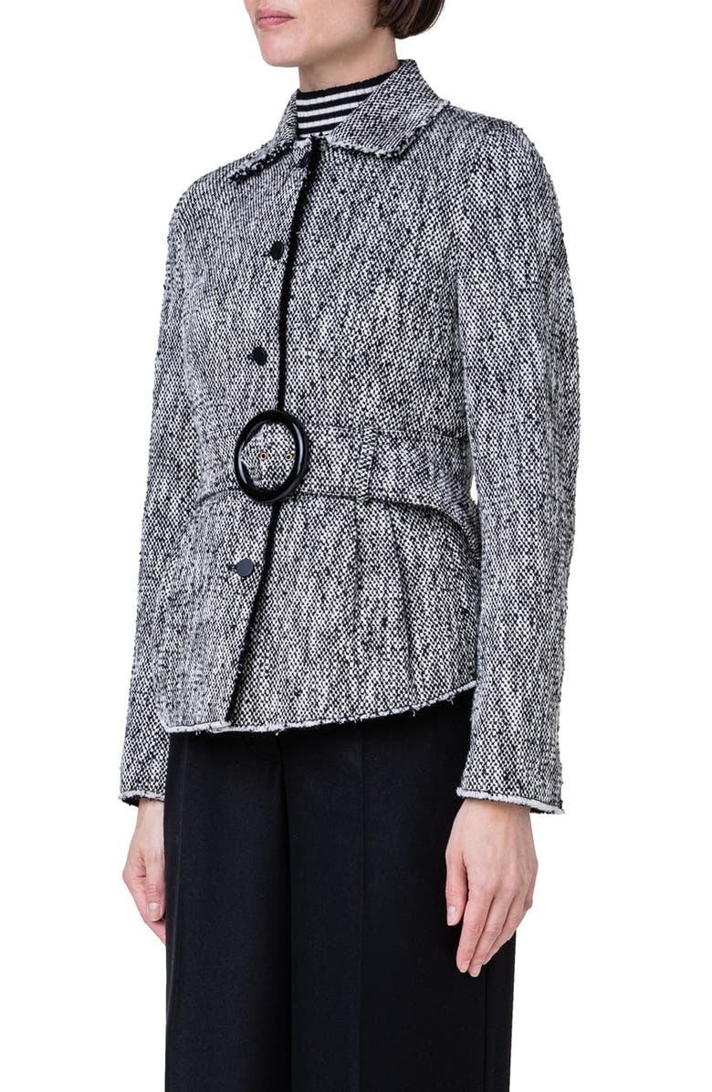 Akris punto Cotton Blend Tweed Jacket, Alternate, color, 