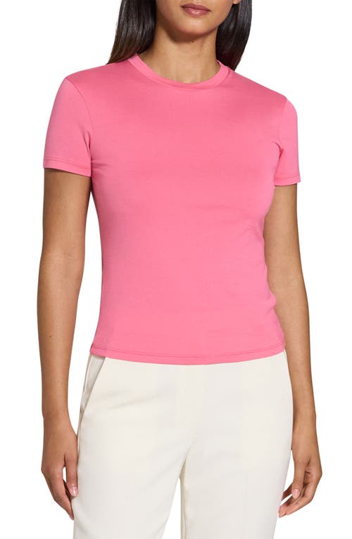 Theory Tiny Apex Organic Pima Cotton T-shirt In Pink