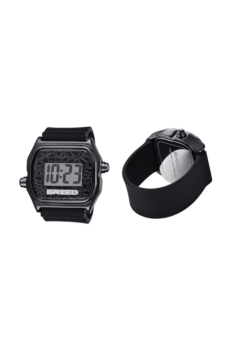 Austin LCD Silicone Ring Watch, Alternate, color, Black