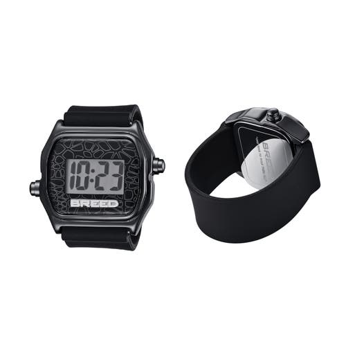 BREED Austin LCD Silicone Ring Watch in Black  product