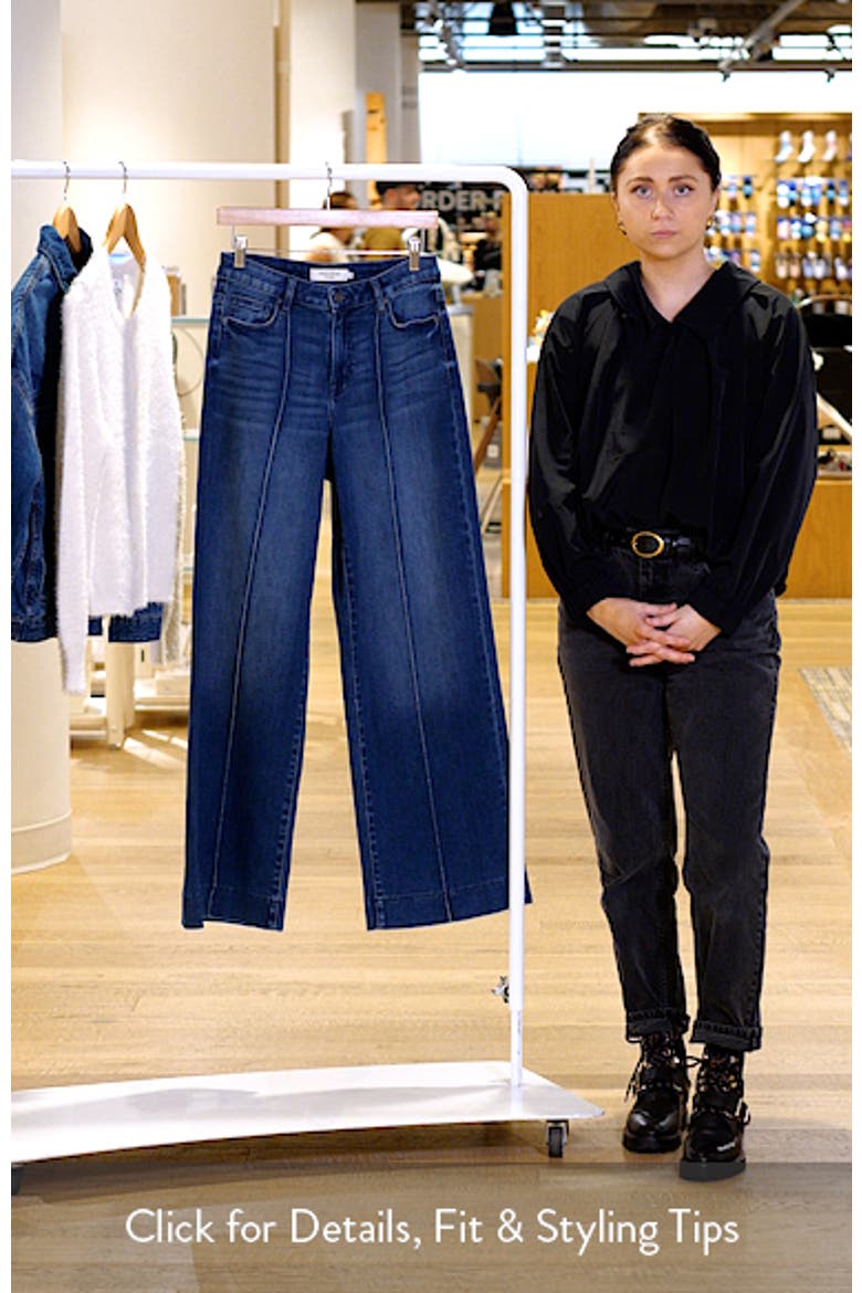 Pintuck High Waist Wide Leg Jeans video