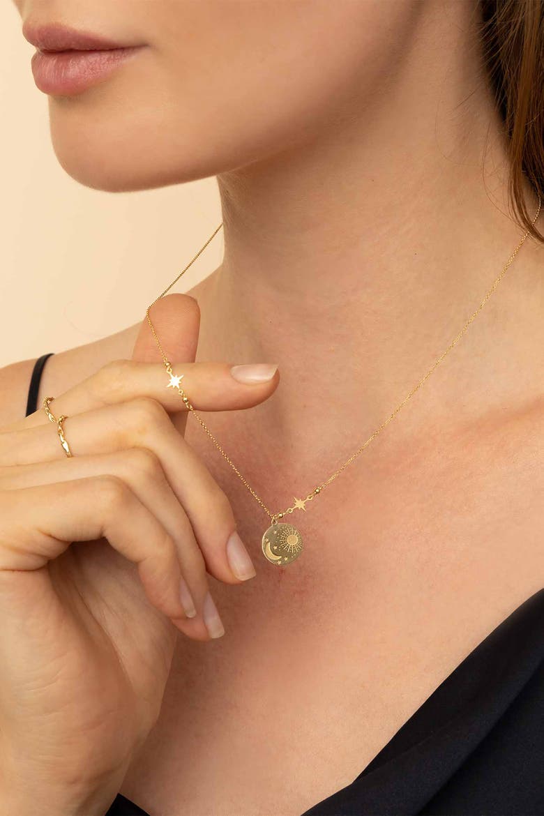 14K Yellow Gold Winter Solstice Pendant Necklace, Alternate, color, Yellow Gold