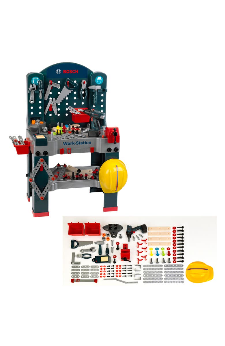 BOSCH Klein Theo Bosch Workstation Workbench Premium Toys for Kids Ages 3 Years & Up, Alternate, color, Multicolored