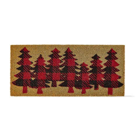 Coir Estate Mat Tis This Season Red Green Pine Trees