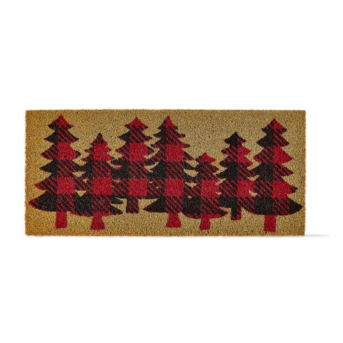 Tag Coir Estate Mat Tis This Season Red Green Pine Trees In Red