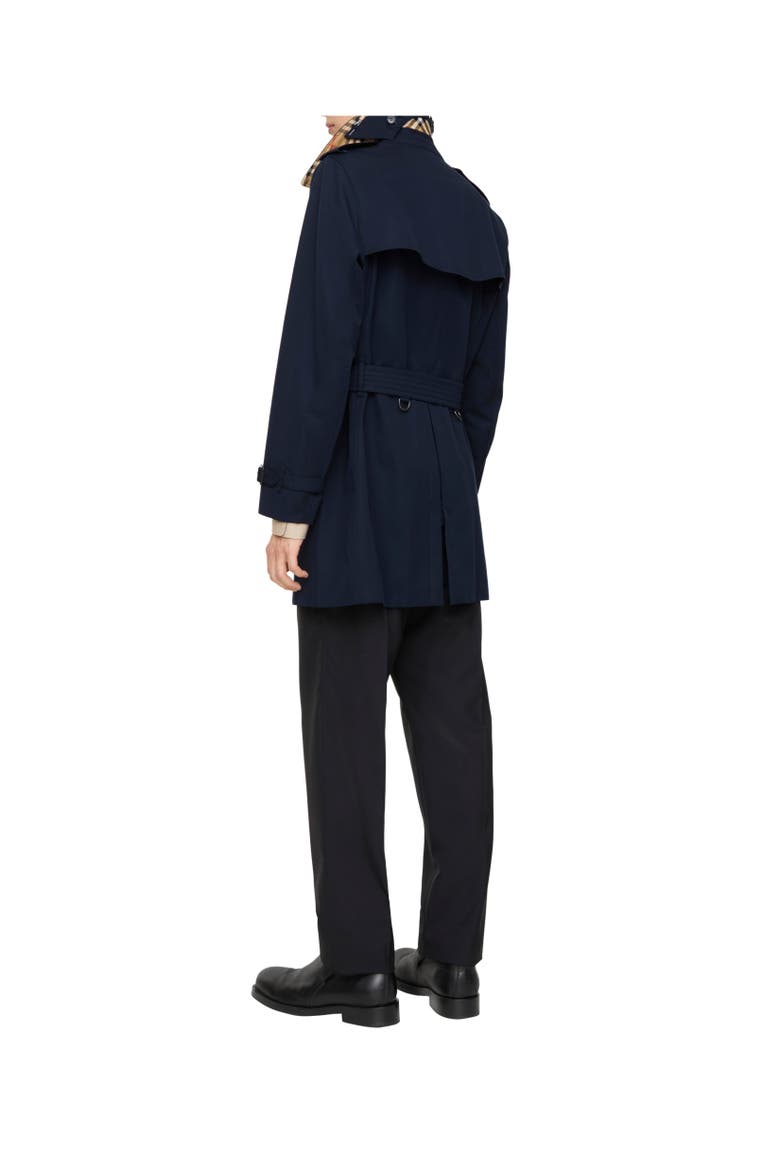 Short Kensington Heritage Trench Coat, Alternate, color, Coal blue