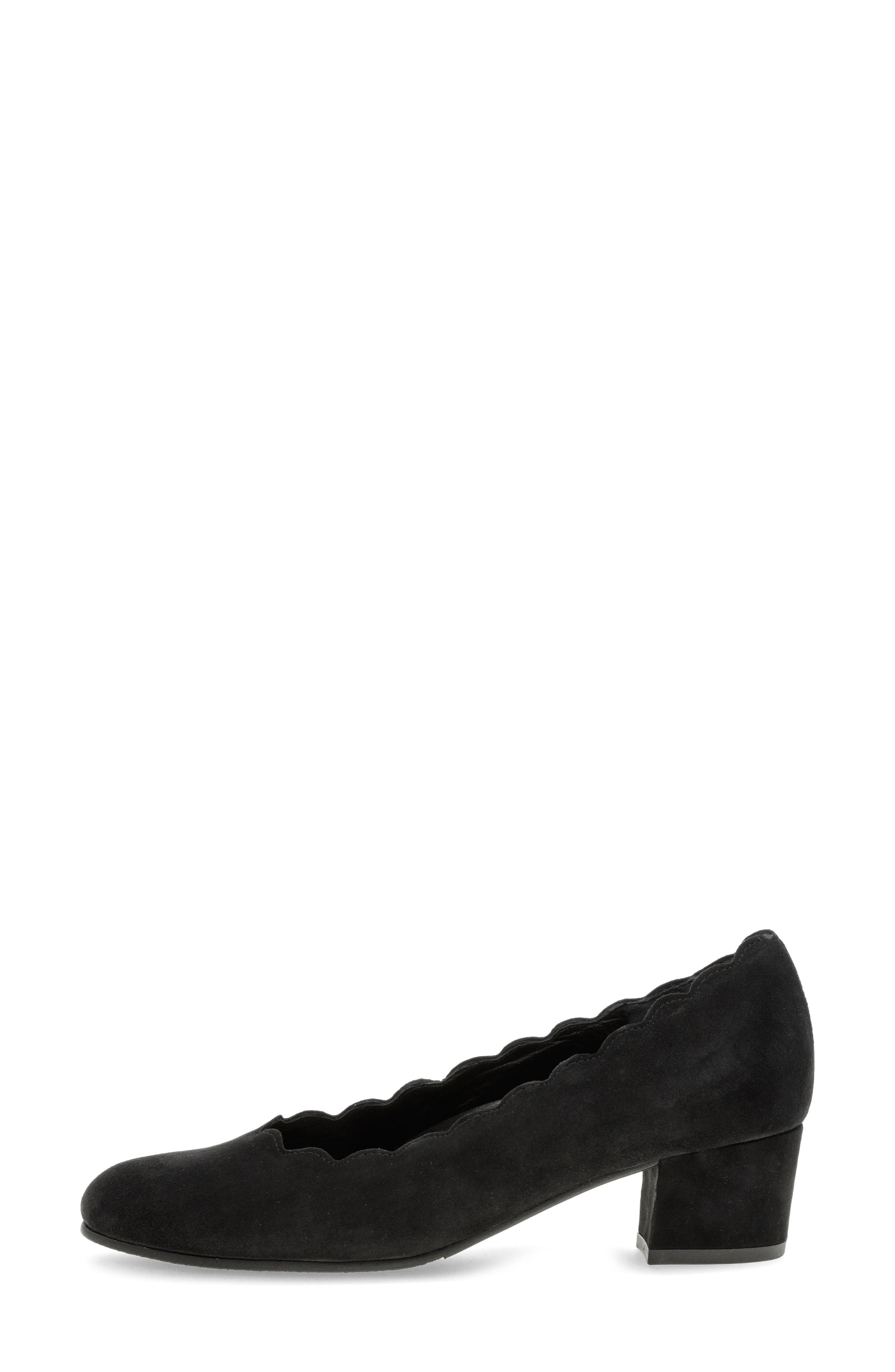 Gabor Scallop Pump, Alternate, color, Black