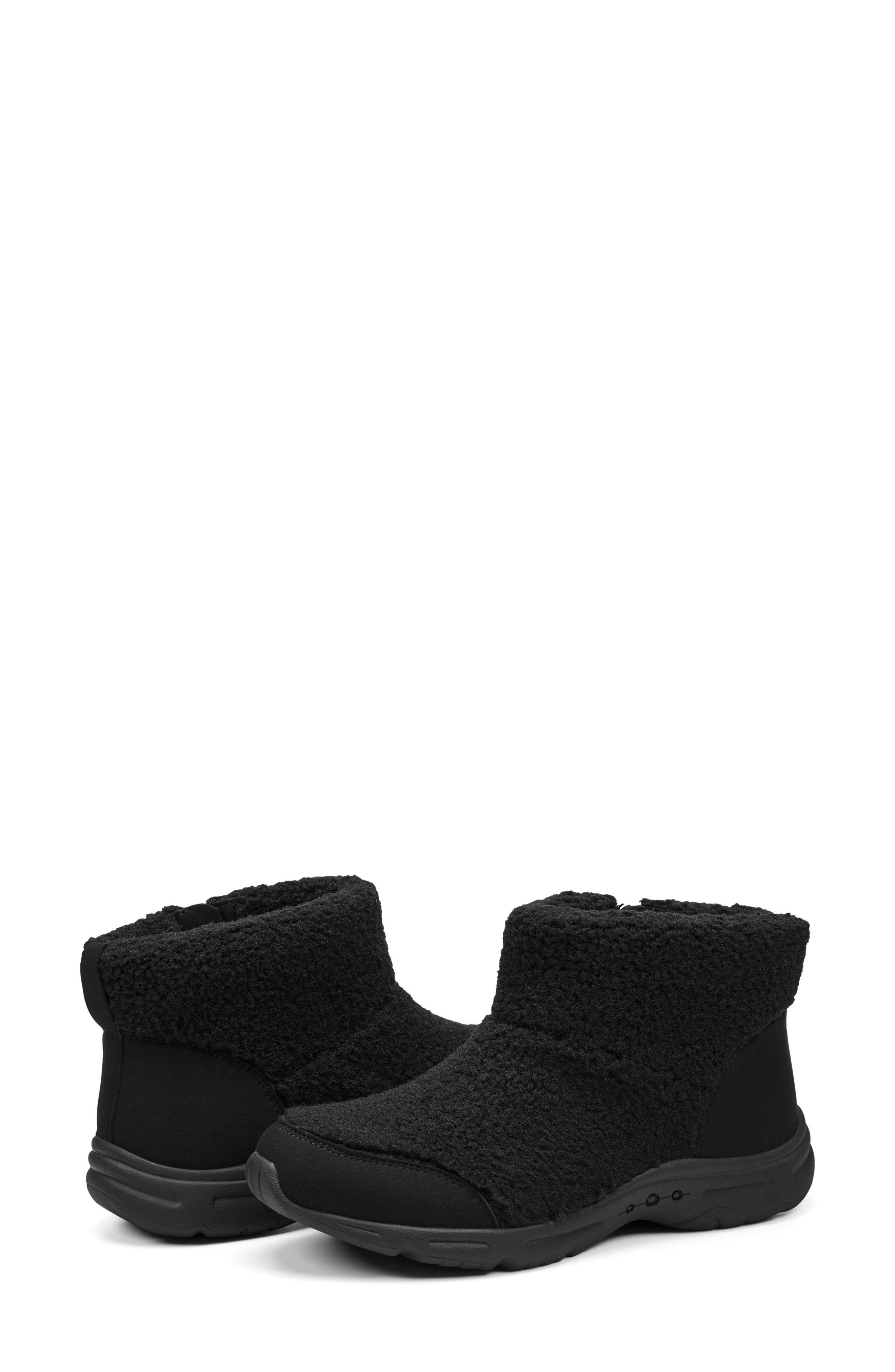 Easy Spirit Brevon 2 Faux Shearling Bootie, Alternate, color, Black