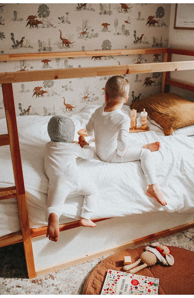 CITY THREADS Kids' Soft & Cozy Thermal One-Piece Union Christmas Outfit Suit, Alternate, color, Black