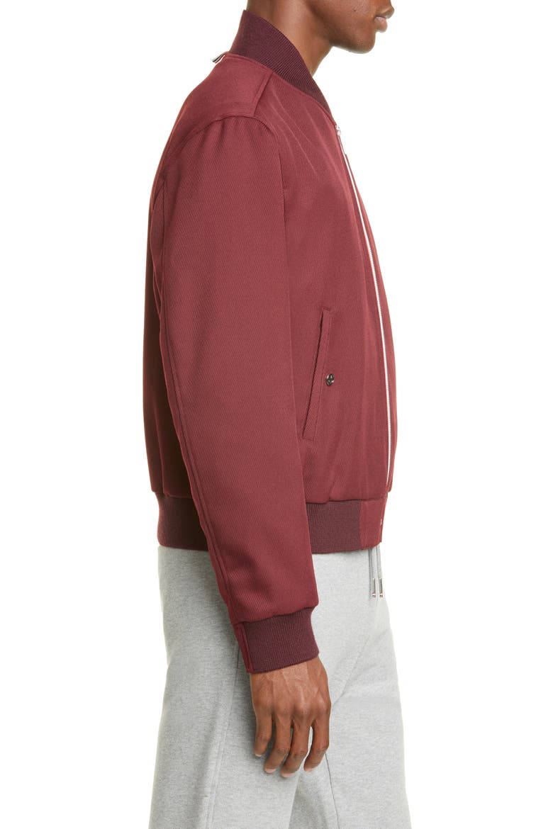 Twill Bomber Jacket, Alternate, color, BURGUNDY