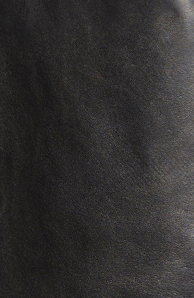 Versace Blouson Leather Jacket, Alternate, color, Black