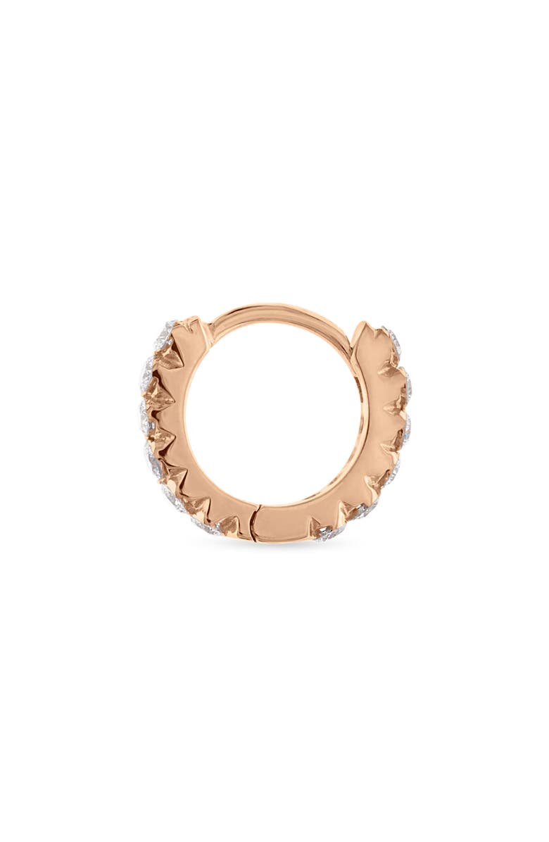 MARIA TASH Invisible Set Diamond Single Clicker Hoop Earring, Alternate, color, 18K Rose Gold/ Diamond