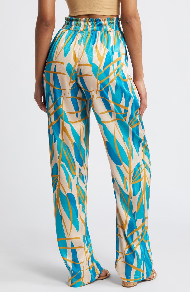 DIARRABLU Leer Blossom Print Palazzo Pants, Alternate, color, 
