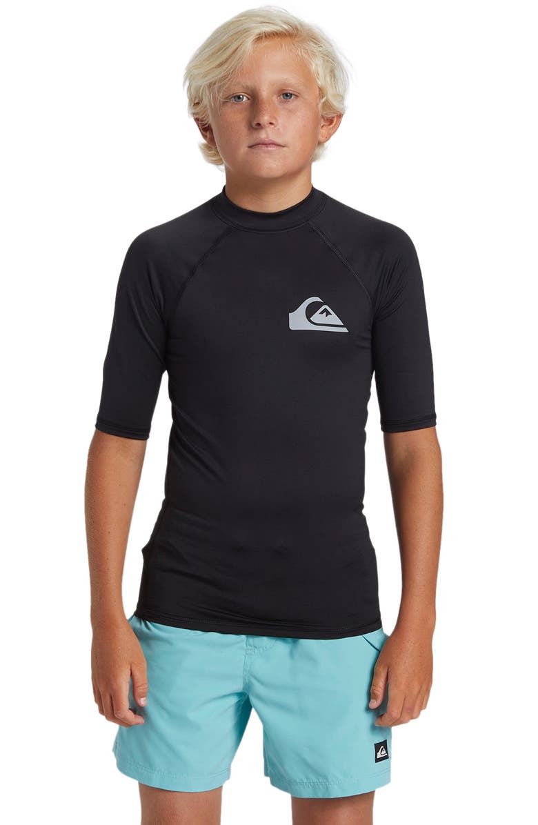 Quiksilver Kids' Everyday Colorblock Short Sleeve Rashguard, Alternate, color,