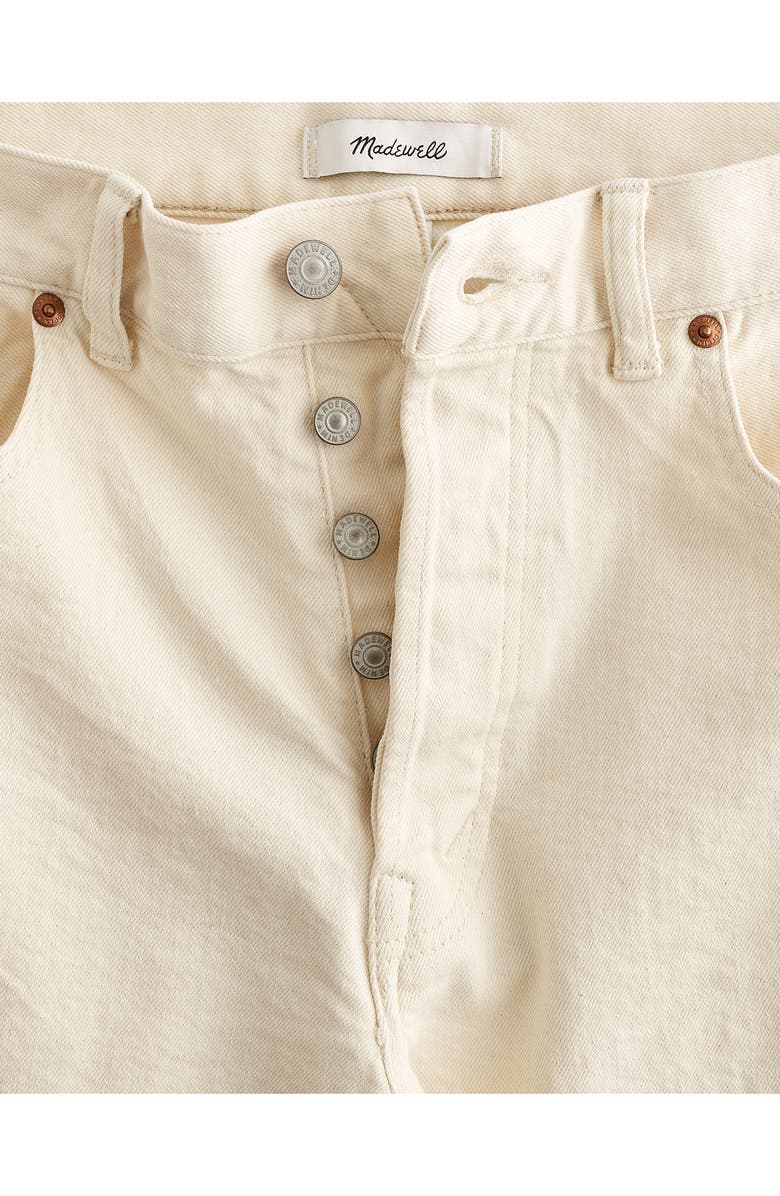 Madewell Relaxed Comfort Selvedge Taper Jeans, Alternate, color, Ecru