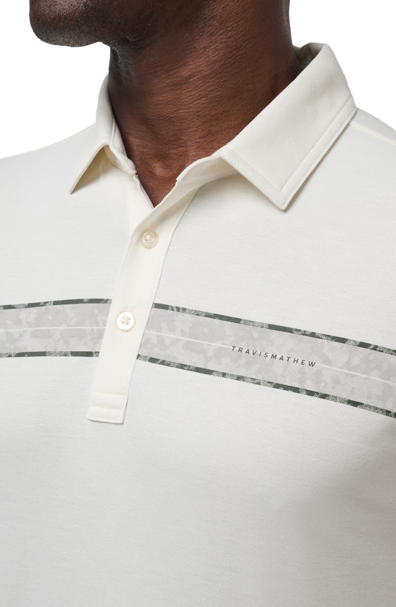 TravisMathew Kayak Cruise Chest Stripe Polo, Alternate, color, Vanilla Ice