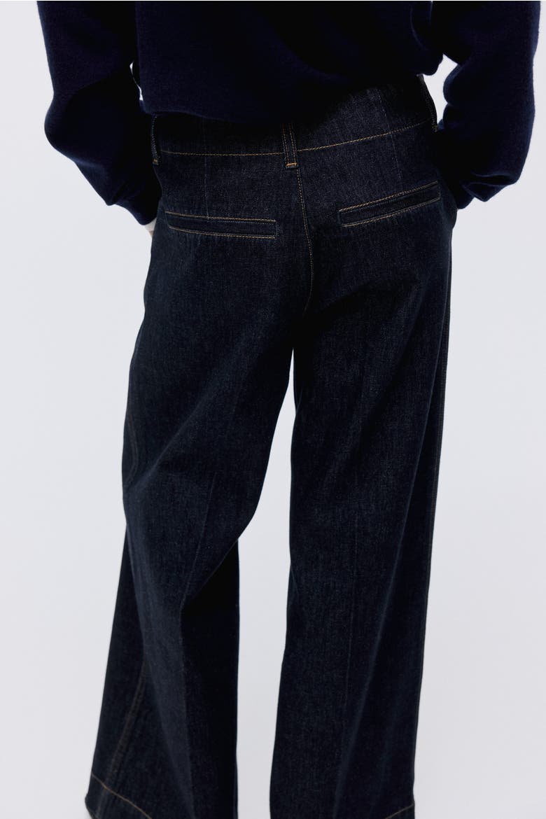 Wide High Jeans, Alternate, color, Dark denim blue
