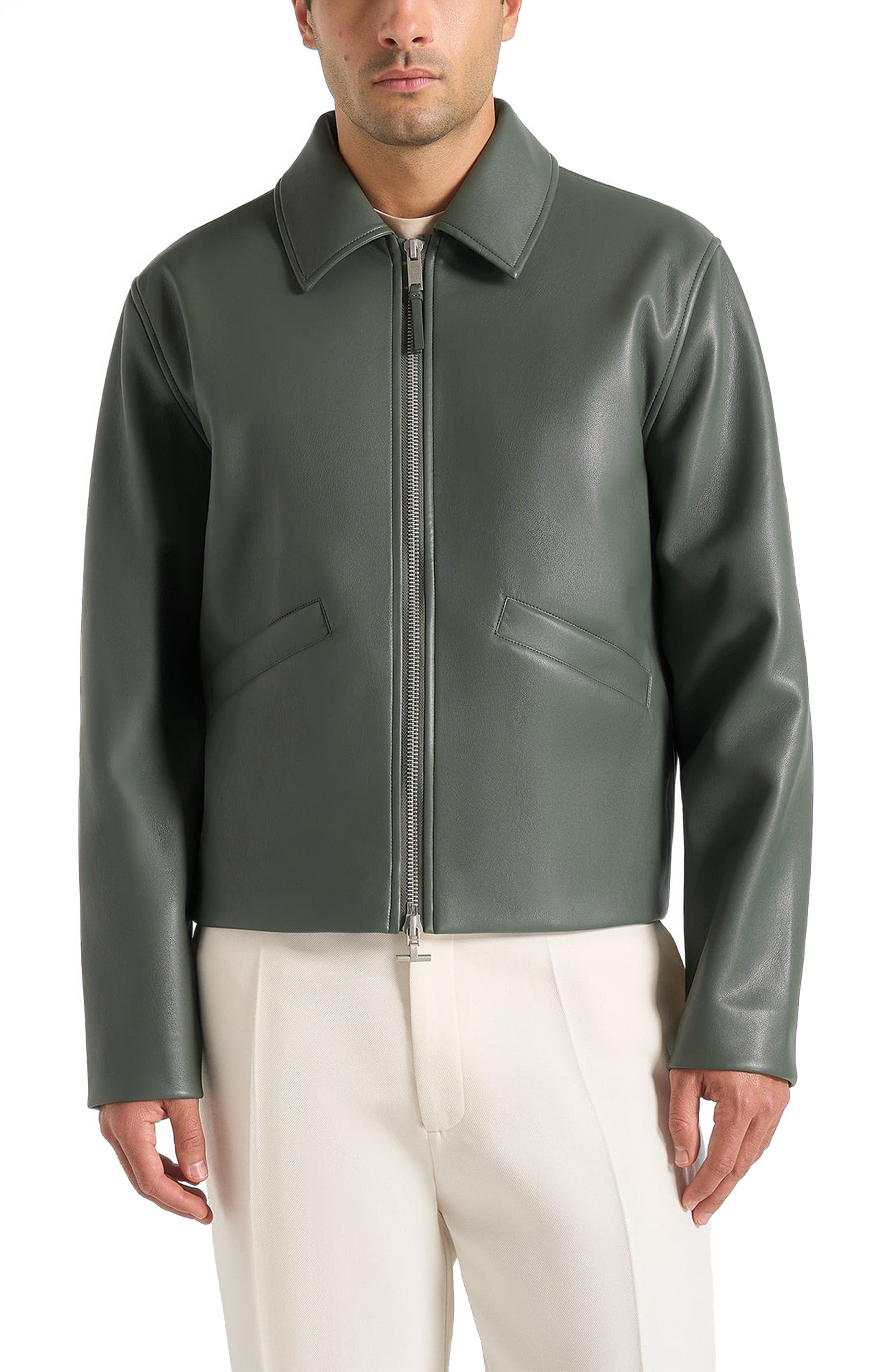 Yves Minimal Leather Jacket - image 5