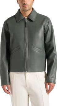 Manière De Voir Yves Minimal Leather Jacket