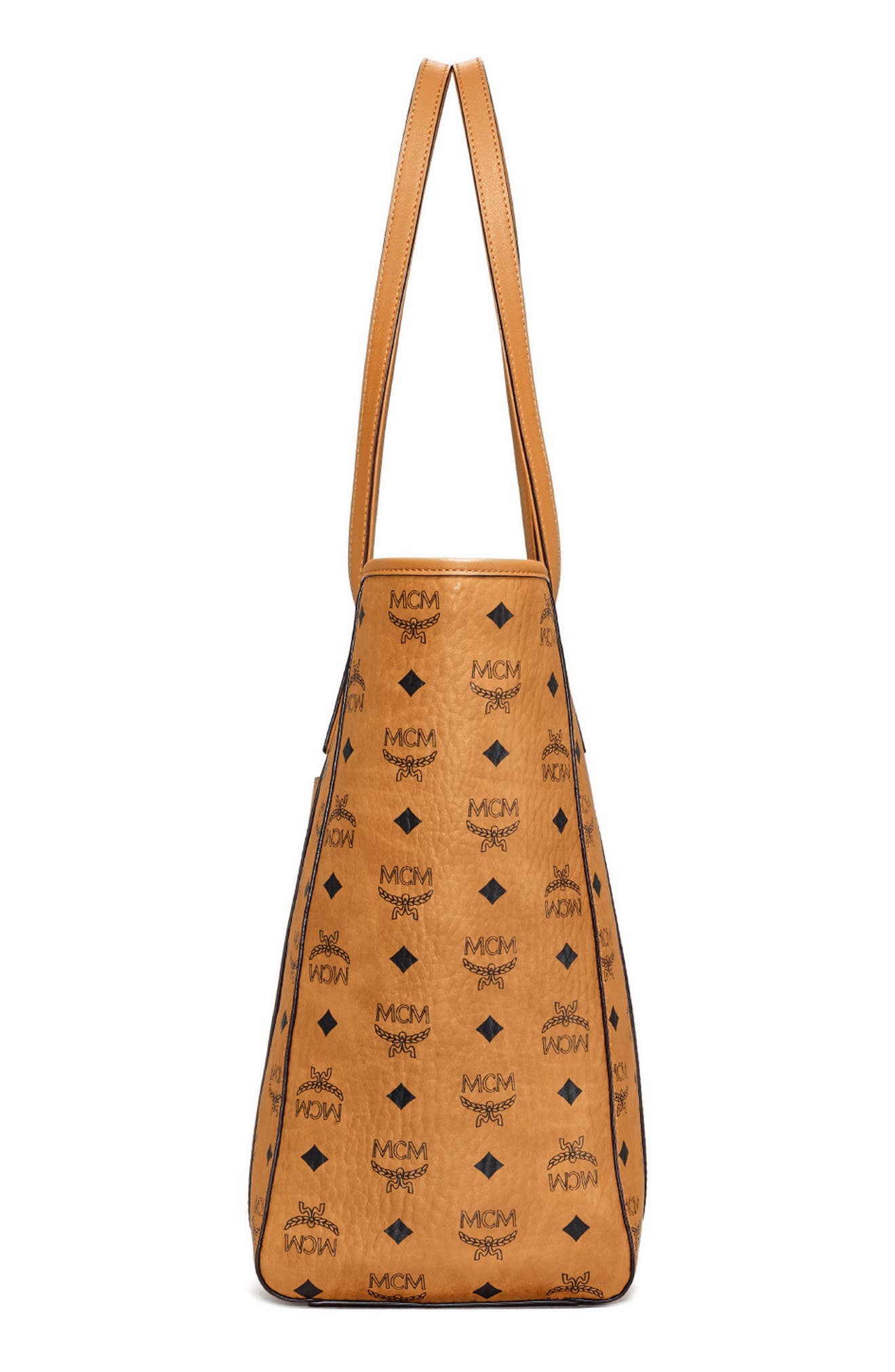 Toni Top-Zip Shopper in Visetos, Alternate, color, COGNAC
