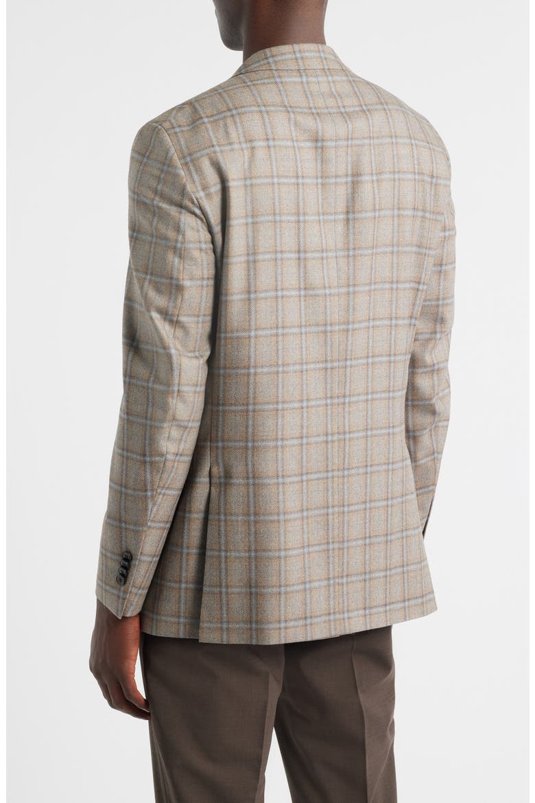 Hartford Classic Fit Windowpane Check Wool & Cashmere Blend Sport Coat, Alternate, color, TAN
