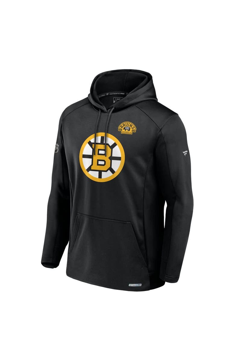 FANATICS Men's Fanatics Black Boston Bruins Big & Tall Authentic Pro Pullover Hoodie, Alternate, color, Black
