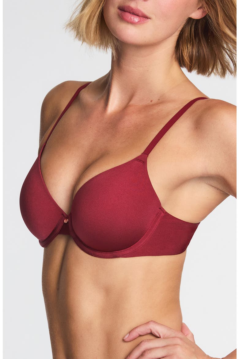 Baseline Underwire Contour Bra, Alternate, color, CABERNET