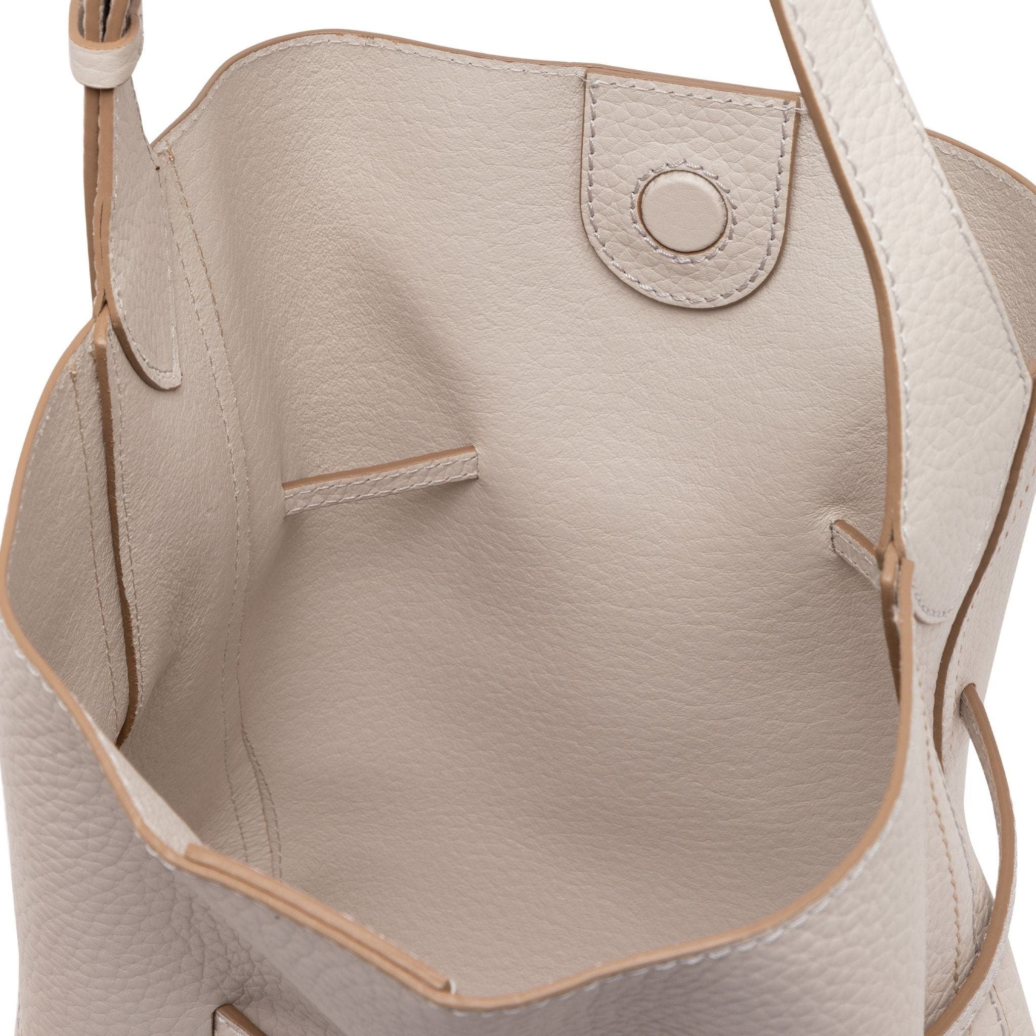 Sienna Large Leather Bucket Bag, Alternate, color, off-white
