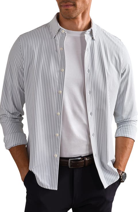 Commuter Slim Fit Striped Performance Shirt