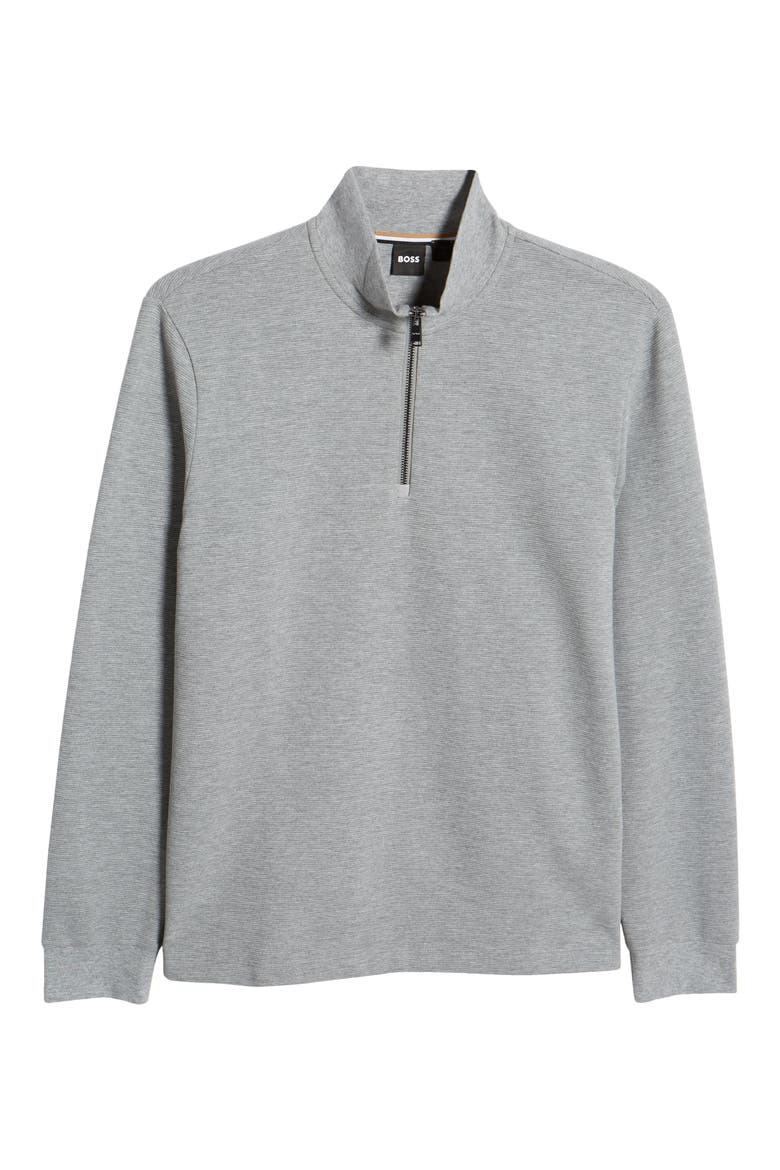 Sidney Ottoman Knit Quarter Zip Sweatshirt, Alternate, color, MELANGE