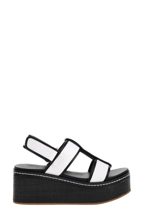 Chinese Laundry Swell Raffia Platform Wedge Sandal In White
