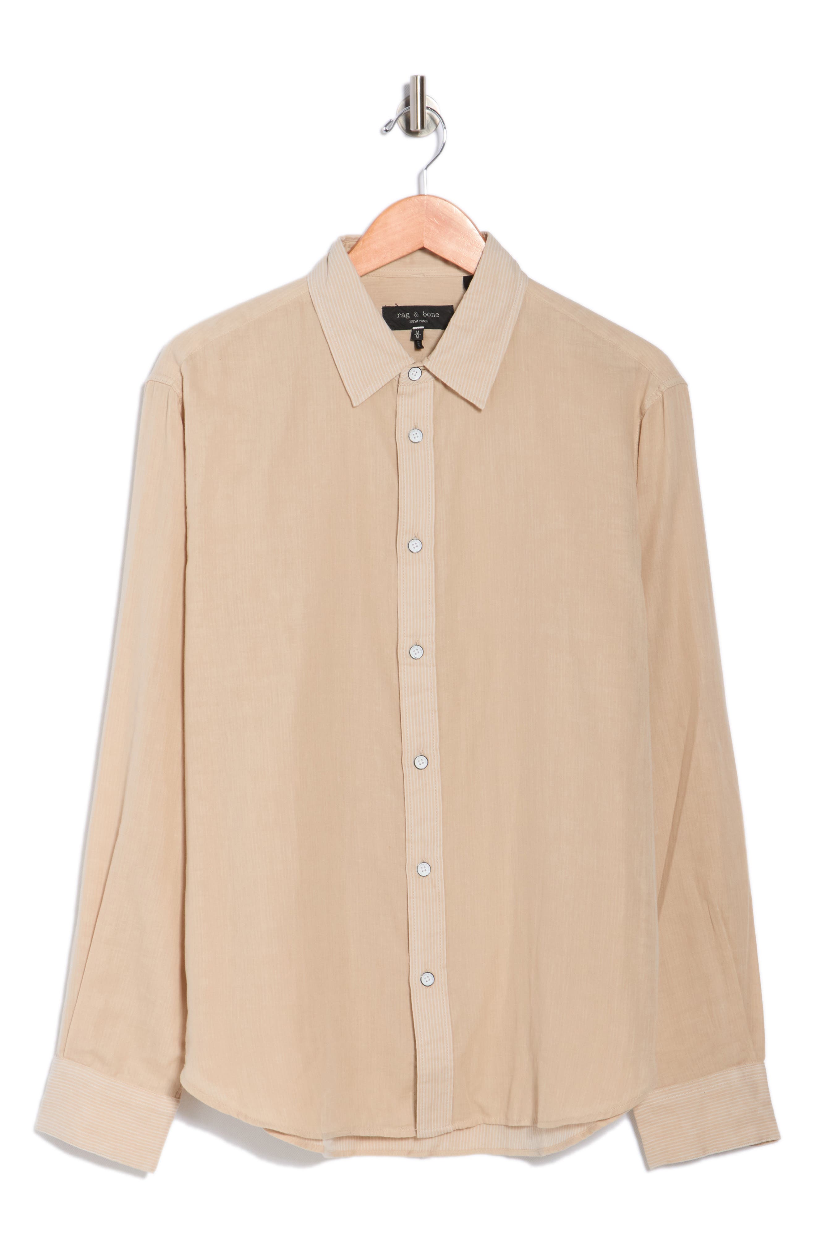rag & bone Finch Stripe Gauze Button-Up Shirt