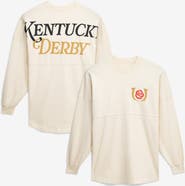 SPIRIT JERSEY Men's Spirit Jersey Cream Kentucky Derby Oversized Original Long Sleeve T-Shirt