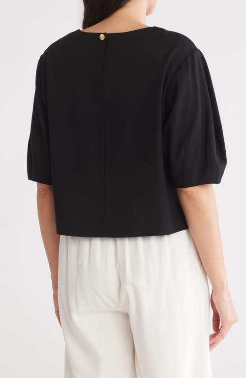 Gemma + Jane Balloon Sleeve Top In Black