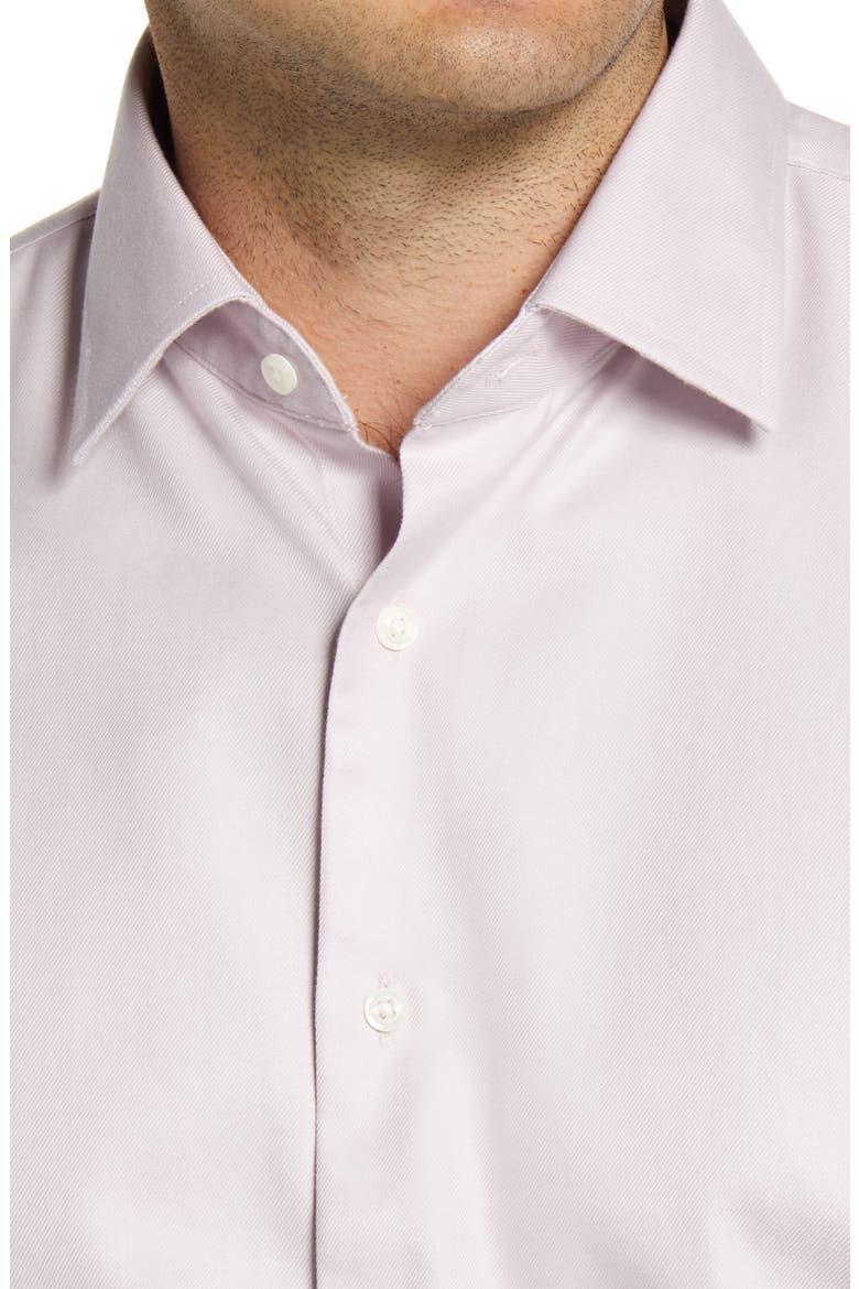 Traditional Fit Non-Iron Solid Stretch Dress Shirt, Alternate, color, PURPLE HUSH