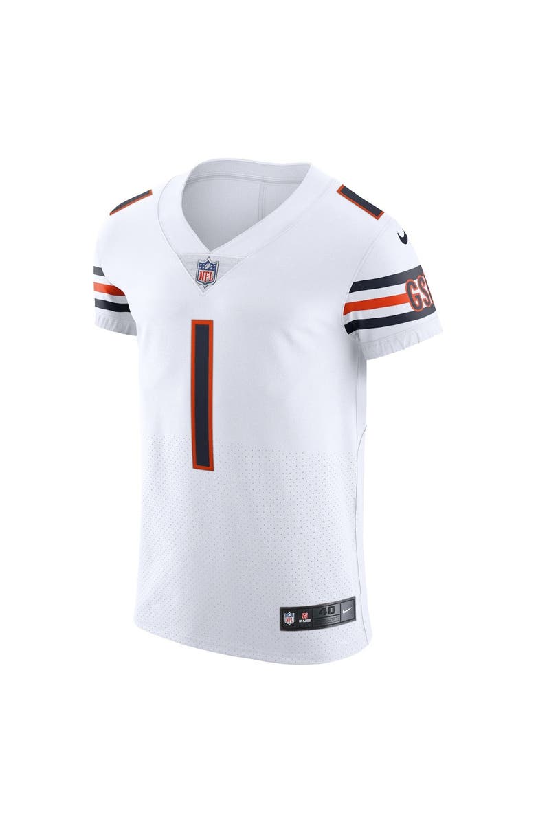 Nike Men's Nike Justin Fields White Chicago Bears Vapor Elite Jersey, Alternate, color,