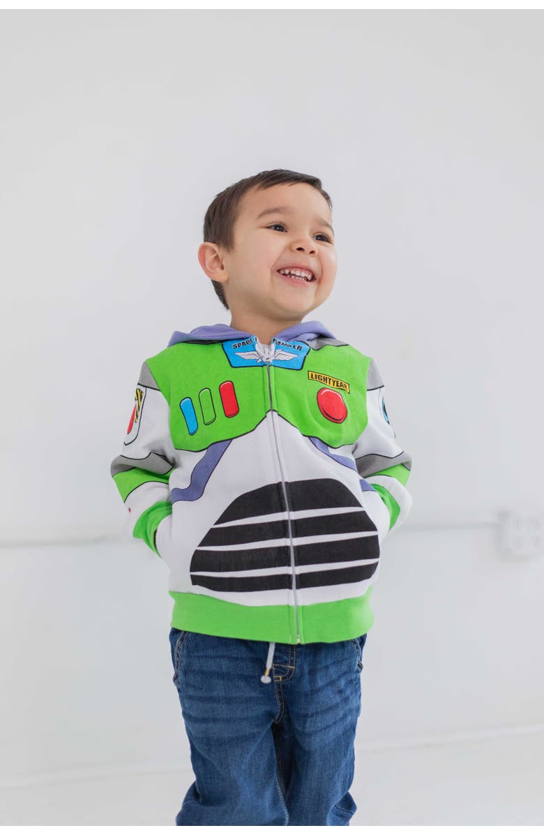 Disney Buzz Lightyear Toy Story Cosplay Zip-Up Hoodie, Alternate, color, Green