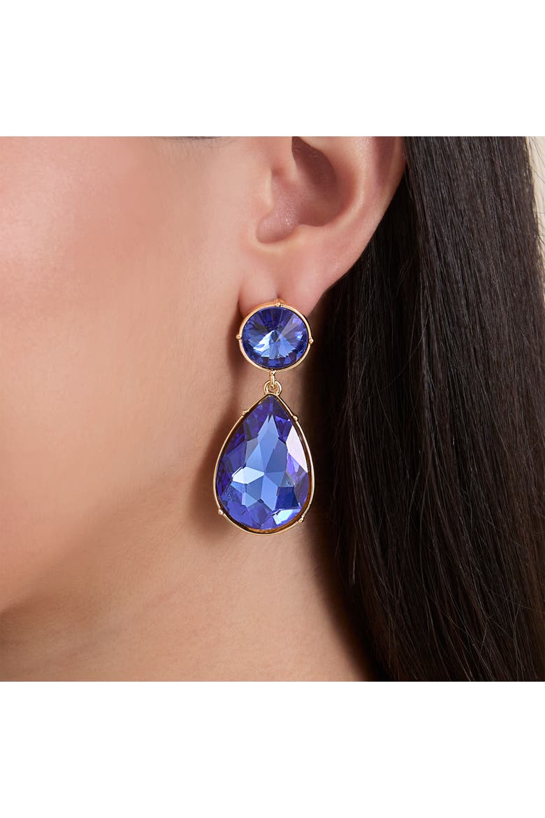 Blue Teardrop Statement Earrings, Alternate, color, Blue