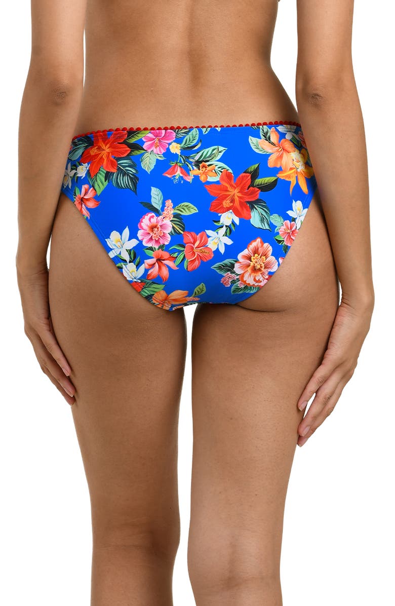 La Blanca Modern Hipster Bikini Bottoms, Alternate, color, Blue Multi
