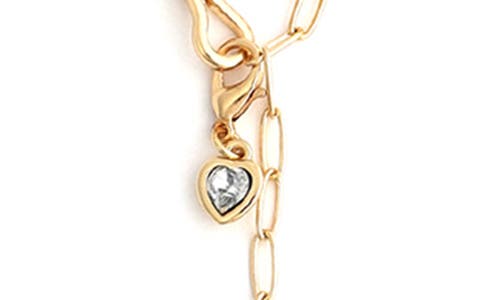 Panacea Crystal Heart Y-necklace In Gold