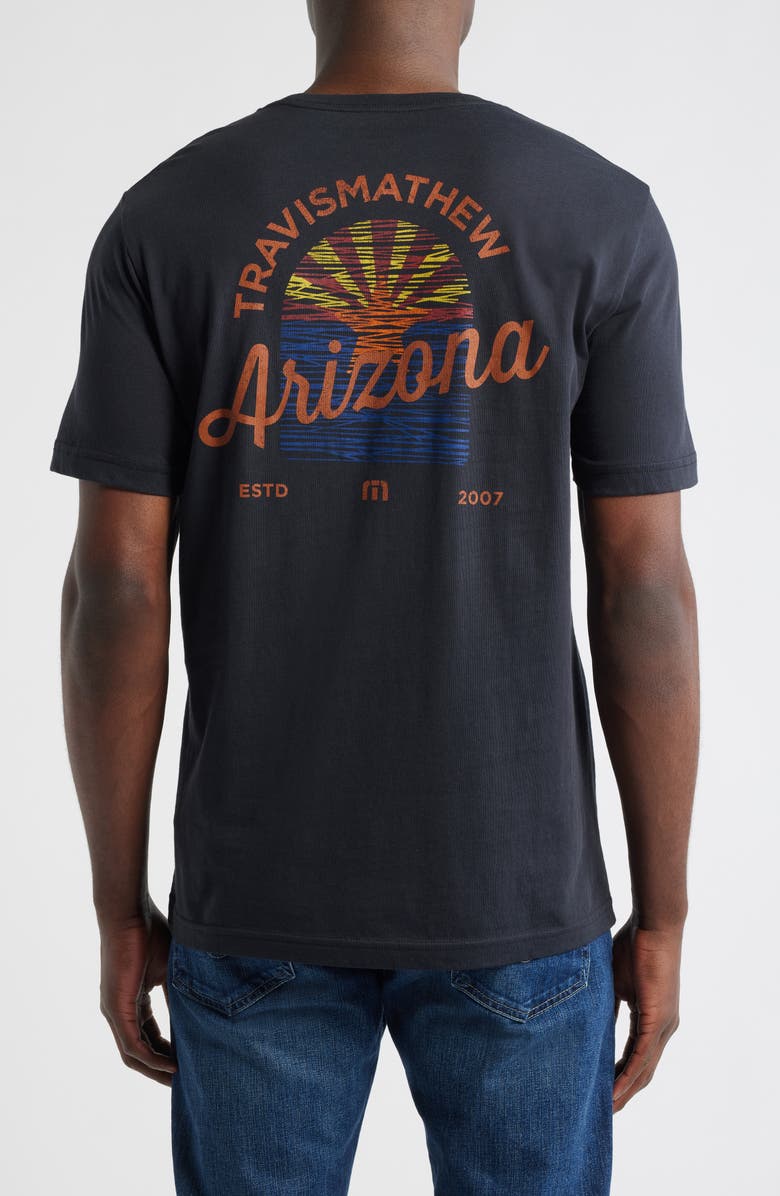 TravisMathew Red Rock Haze Graphic T-Shirt, Alternate, color, Black